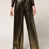 Asos Palazzo Trousers In Gold Metallic Jacquard in Gold - Lyst