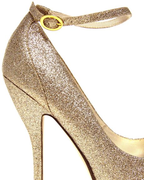 Asos Asos Paranormal Gold Platform Shoe in Gold | Lyst