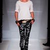 Balmain Spring 2012 White Cropped Skinny Pants With Black Leather Applique in Black (white) - Lyst