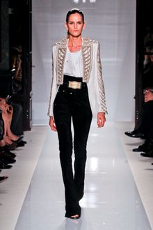 Balmain Spring 2012 High Waisted Full Length Pants In Black - Lyst