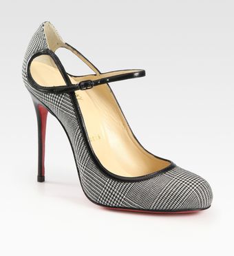 Christian Louboutin Roudounia Houndstooth Mary Jane Pumps - Lyst