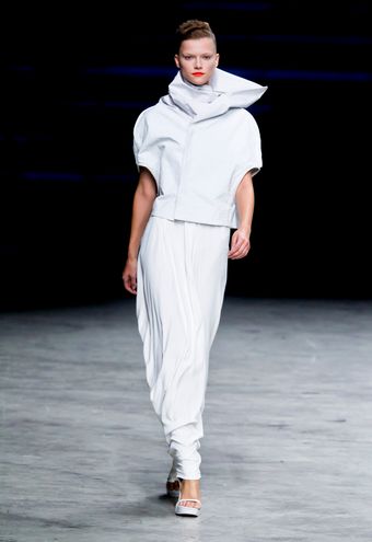 Rick Owens Spring 2012 Bright White Hood-Neck Cape Jacket - Lyst