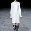 Rick Owens Spring 2012 White Long Coat with Asymmetric Detailed Collar in White - Lyst