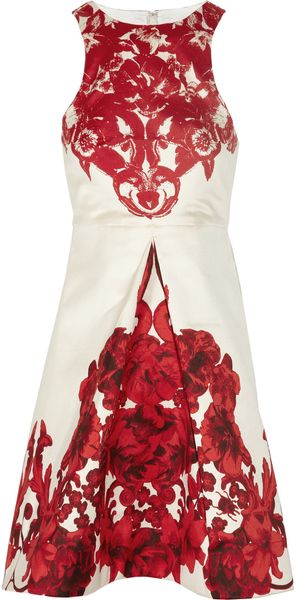 Tibi Floral-print Silk-gazaar Dress - Lyst