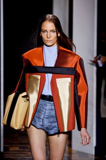 Balenciaga Spring 2012 Blue High Waist Mini Shorts - Lyst