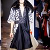 Balenciaga Spring 2012 Mid Lenght Dress With Draped Black And White Print Top And Voluminous Skirt  in Black (blue, natural, white) - Lyst