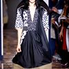 Balenciaga Spring 2012 Mid Lenght Dress With Draped Black And White Print Top And Voluminous Skirt  in Black (blue, natural, white) - Lyst