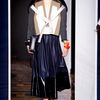 Balenciaga Spring 2012 Navy Blue Mid Length Skirt With Wide Black Hem in Blue (grey, natural, white) - Lyst