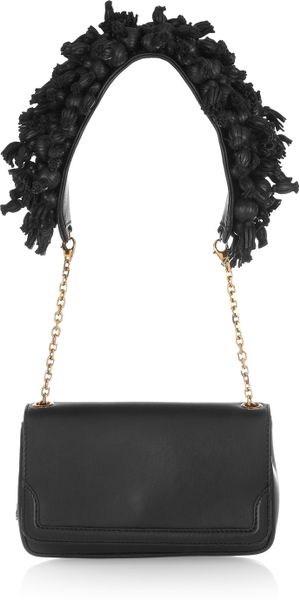 Christian Louboutin Artemis Embellished Leather Shoulder Bag in Black - Lyst