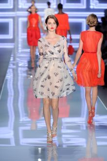 Dior Spring 2012 Sheer Rose Print Grace Kelly Dress - Lyst