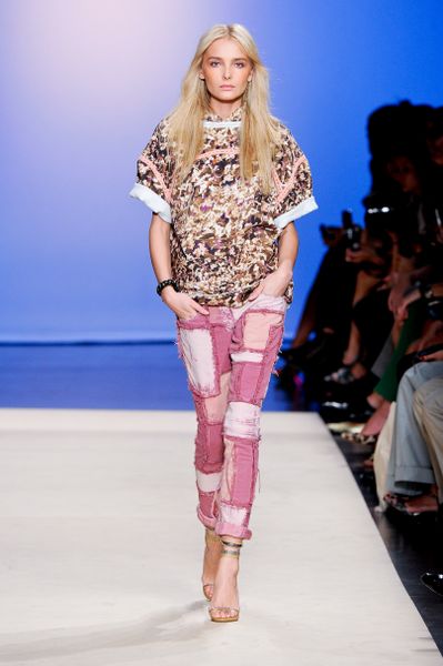 Isabel Marant Spring 2012 Multicolour Bleached RolledSleeve Tunic in Multicolor - Lyst