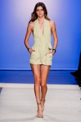 Isabel Marant Spring 2012 Light Yellow Halterneck Mini Dress