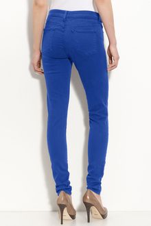 Blue Essence Colored Denim Skinny Jeans - Lyst