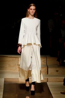 Celine Spring 2012 Wide Leg Cropped Trouser with Satin Contrast  - Lyst