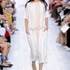 Chloé Spring 2012 Tented Short Sleeve Dress with Belt in Beige - Lyst