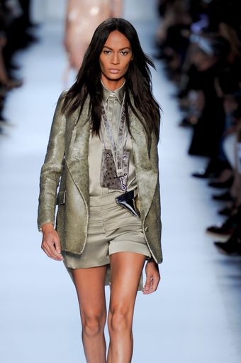 Givenchy Glossy Khaki Silk Blouse - Lyst
