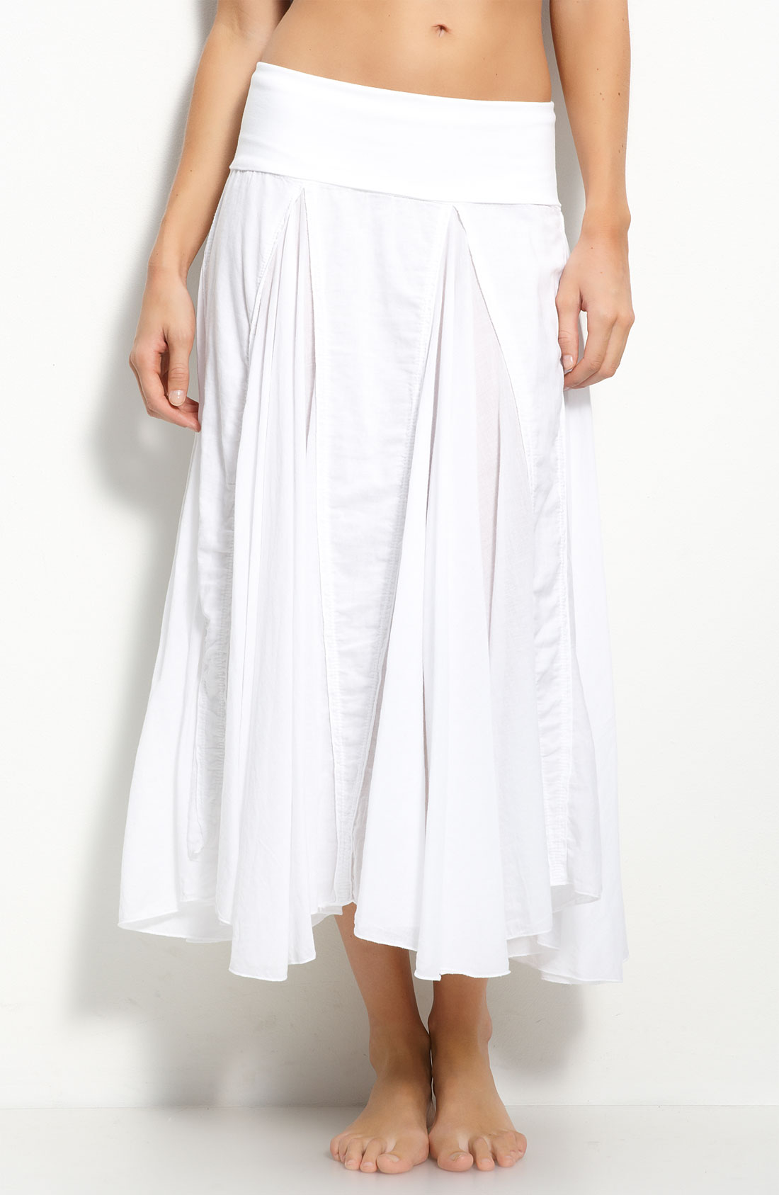 Long White Cotton Skirt 93