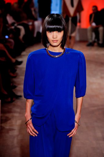 Hermes Spring 2012 Cobalt Blue Blouse - Lyst