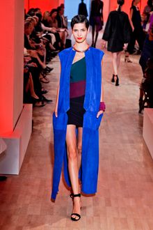 Hermes Spring 2012 Cobalt Blue Suede Sleeveless Jacket - Lyst