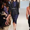 Loewe Spring 2012 Blue Print Knee Lenght Mandarian Collar Dress in Blue - Lyst