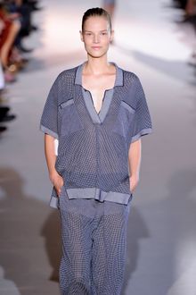 Stella McCartney Spring 2012 Gray Weightless Knit Polo Shirt - Lyst