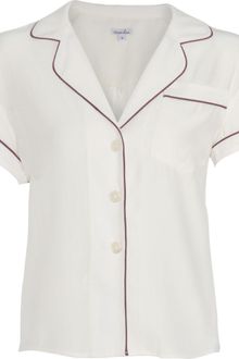 Steven Alan Cropped Pajama Top - Lyst