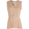 Marni Side Pleat Blouse in Beige (tan) - Lyst