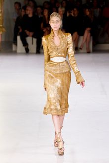 Alexander McQueen Spring 2012 Gold & Silver Platform Sandals - Lyst