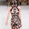 Alexander Mcqueen Leather Lace Dress in Black - Lyst