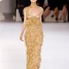Alexander Mcqueen Spring 2012 Cut Out High Neck MilleFeuille Gown in Gold - Lyst