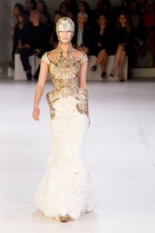 Alexander McQueen Spring 2012 Cut Out Mille-Feuille Curved Gown - Lyst
