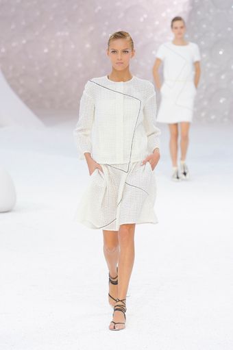 Chanel Spring 2012 Black Strap Low Heel Sandals - Lyst