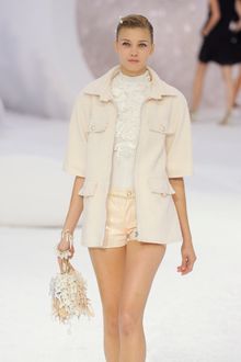 Chanel Spring 2012 Pink Leather Mini Shorts - Lyst