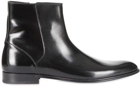 Dolce & Gabbana Brushed Calfskin Low Boots in Black for Men - Lyst