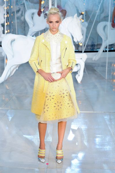 Louis Vuitton Spring 2012 Yellow Motorcycle Jacket with Cropped Sleeves  in Yellow - Lyst