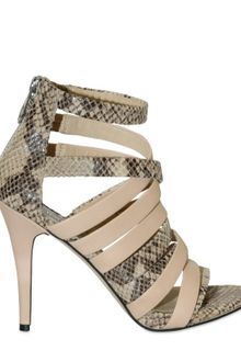 Michael by Michael Kors 100mm Python Print Leather Sandals - Lyst