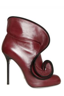 Sergio Rossi 110mm Calfskin Ruches Low Boots - Lyst