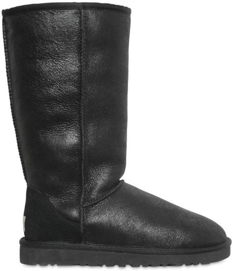 ugg tall leather bomber boots