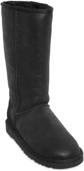 ugg tall leather bomber boots