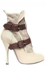 Vivienne Westwood 130mm Suede and Calf Buckle Low Boots