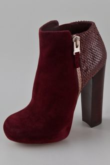 B Brian Atwood Paramour Suede High Heel Booties - Lyst