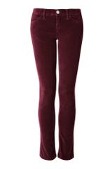 Current/Elliott Port Red Skinny Velvet Jeans