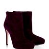 D&g Dita Suede High Heeled Platform Ankle Boot in Purple (burgundy) - Lyst