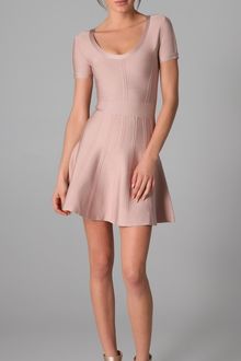 Hervé Léger A Line Scoop Neck Dress - Lyst