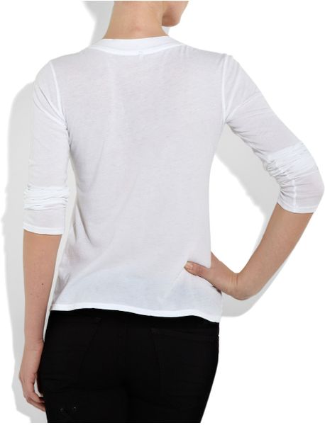 James Perse Loosefit Longsleeve Tshirt in White - Lyst