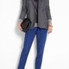 Joseph Laurent Tweed Leather Elbow Patch Jacket in Gray (black) - Lyst