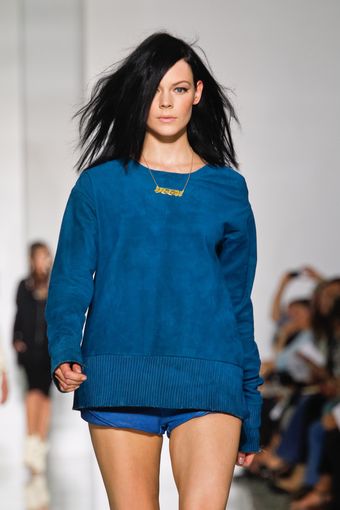 Kanye West Spring 2012 Blue Mini Shorts - Lyst