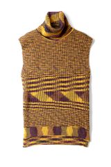 M Missoni Purple Chunky Knitted Sleeveless Poncho