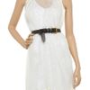 Preen Coil Metallic Silk Dress in White - Lyst