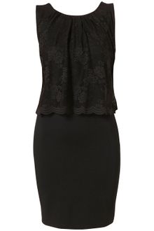 Topshop Lace Crop Bodycon Dress By Dress Up - Lyst